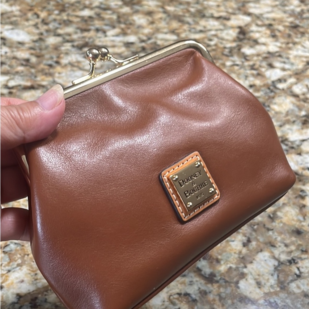 SOLD Dooney & Bourke Brown Leather Coin Purse